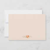 テラコッタフローラバーントオレンジボホ秋の結婚式 出欠カード (裏面)