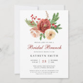 テラコッタフローラパインバウオーファンブライダルブランチ 招待状 (正面)