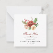 テラコッタフローラパイン結婚ブウの感謝 ノートカード (正面)