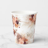 テラコッタフローラパンパスグラスエレガントエキゾチック 紙コップ (裏面)