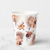 テラコッタフローラパンパスグラスエレガントエキゾチック 紙コップ (左)