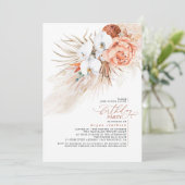 テラコッタフローラパンパスグラスバースデーパーティー 招待状 (スタンド正面)