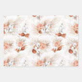 テラコッタフローラパンパスグラスパタエレガントンラ ラッピングペーパーシート (正面2)
