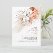 テラコッタフローラパンパスグラス卒業パーティー 招待状 (スタンド正面)