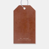 テラコッタフローラパンパスグラス結婚ズのギフトラベル ギフトタグ (裏面)