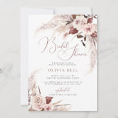テラコッタフローラパンパ自然スボホブライダルシャワー 招待状 (正面)