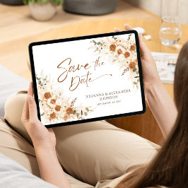 テラコッタフローラパンパQRコード結婚ズ セーブザデート