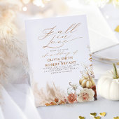テラコッタフローラパンプキンス秋エレガントウェディング 招待状