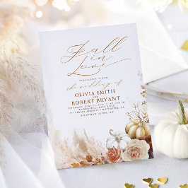 テラコッタフローラパンプキンス秋エレガントウェディング 招待状