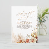 テラコッタフローラパンプキンス秋ブライダルシャワー 招待状 (スタンド正面)