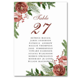 テラコッタフローラピンボー結婚フズゲスト名 テーブルナンバー