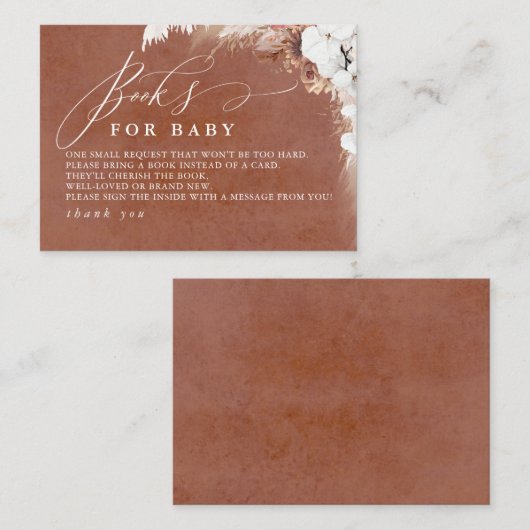 テラコッタフローラブックベビー エンクロージャーカード (正面/裏面)