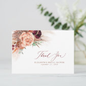 テラコッタフローラブライダルシャワースモールサンキュー サンキューカード (スタンド正面)