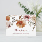 テラコッタフローラブライダルシャワーボホ サンキューカード (スタンド正面)