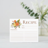 テラコッタフローラブライダルシャワーレシピカード (スタンド正面)