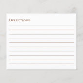 テラコッタフローラブライダルシャワーレシピカード (裏面)