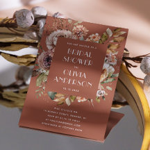 テラコッタフローラブライダルシャワー | ボホ秋 素朴