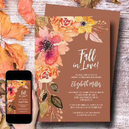 テラコッタフローラブライダルシャワー 招待状