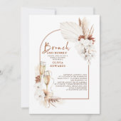 テラコッタフローラブランチ&バブリーブライダルシャワー 招待状 (正面)