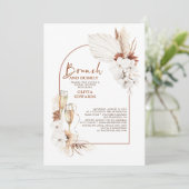 テラコッタフローラブランチ&バブリーブライダルシャワー 招待状 (スタンド正面)