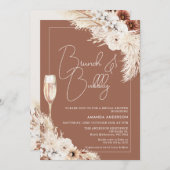 テラコッタフローラブランチ&バブリーブライダルシャワー 招待状 (正面/裏面)