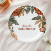 テラコッタフローラベビーイン開花ベビーシャワー ペーパープレート