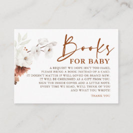 テラコッタフローラベビーベビーシャワー帳 エンクロージャーカード