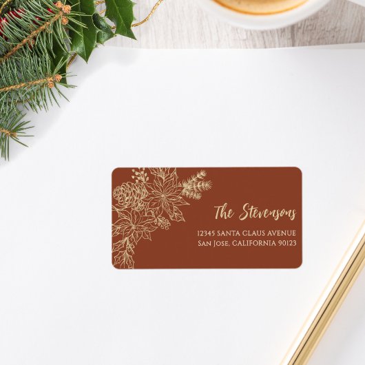 テラコッタフローラホリデー差出人住所ラベル ラベル