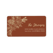 テラコッタフローラホリデー差出人住所ラベル ラベル (正面)