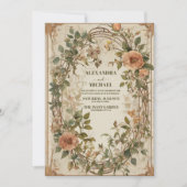 テラコッタフローラボタニカル結婚ズ 招待状 (正面)