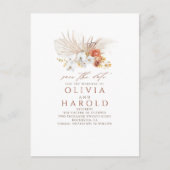 テラコッタフローラボホエキゾチック日付を保存 案内ポストカード (正面)