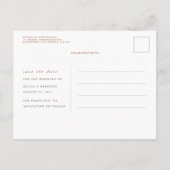 テラコッタフローラボホエキゾチック日付を保存 案内ポストカード (裏面)