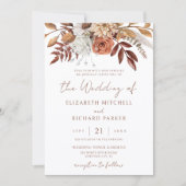テラコッタフローラボホオータムオールインワン結婚ズ 招待状 (正面)