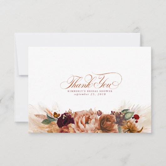 テラコッタフローラボホスモールサンキュー サンキューカード (正面)