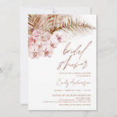 テラコッタフローラボホパンパスグラスブライダルシャワー 招待状 (正面)