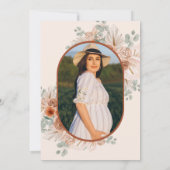 テラコッタフローラボホパンパスフォトベビーシャワー 招待状 (裏面)