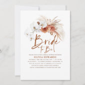 テラコッタフローラボホブライダルシャワーミセス写真 招待状 (正面)
