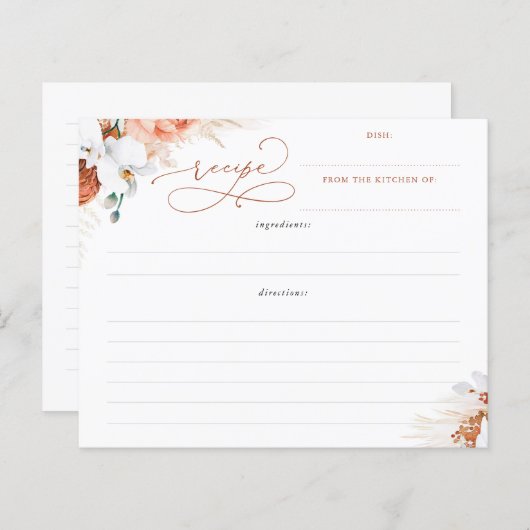 テラコッタフローラボホブライダルシャワーレシピ (正面/裏面)