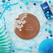 テラコッタフローラボホブライダルシャワー ペーパープレート (パーティー)