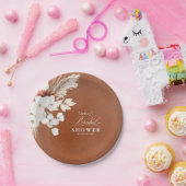 テラコッタフローラボホブライダルシャワー ペーパープレート (パーティー)