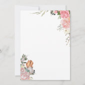 テラコッタフローラボホブライダルシャワー 招待状 (裏面)