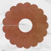 テラコッタフローラボホ結婚の感謝 ワイングラスタグ (裏面)