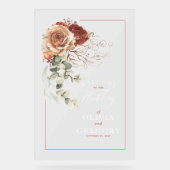 テラコッタフローラボホ結婚の歓迎 アクリルサイン (正面)