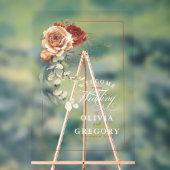 テラコッタフローラボホ結婚の歓迎 アクリルサイン (ニュートラル)