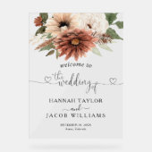 テラコッタフローラボホ結婚の歓迎 アクリルサイン (正面)