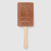 テラコッタフローラボホ結婚式 プログラム ハンドファン (裏面)