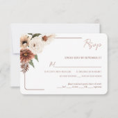 テラコッタフローラモダン秋と食事の選択 出欠カード (正面)