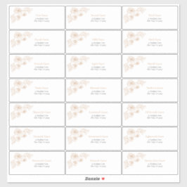 テラコッタフローララインアートゲストアドレス シール