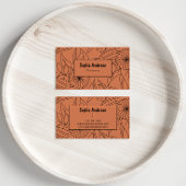 テラコッタフローララインアートビジネスカード 名刺