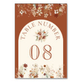 テラコッタフローラワイルドフラワークリーム結婚ズ テーブルナンバー (正面)